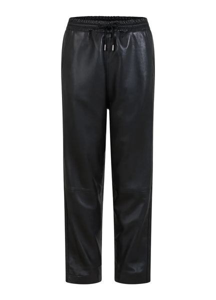 Coster Copenhagen Relaxed Leather Pant - Black