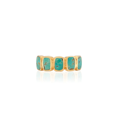 Anna Beck Turquoise Multi-Cushion Ring - Gold