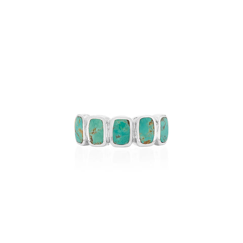 Anna Beck Turquoise Multi-Cushion Ring - Silver