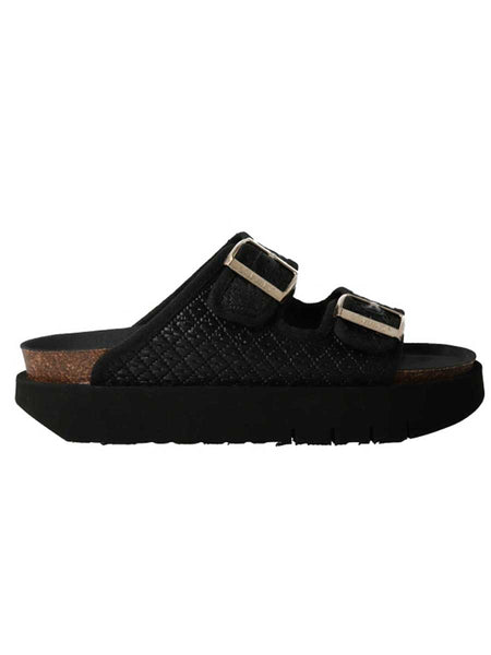 Genuins Hawaii Raffia Platform - Black