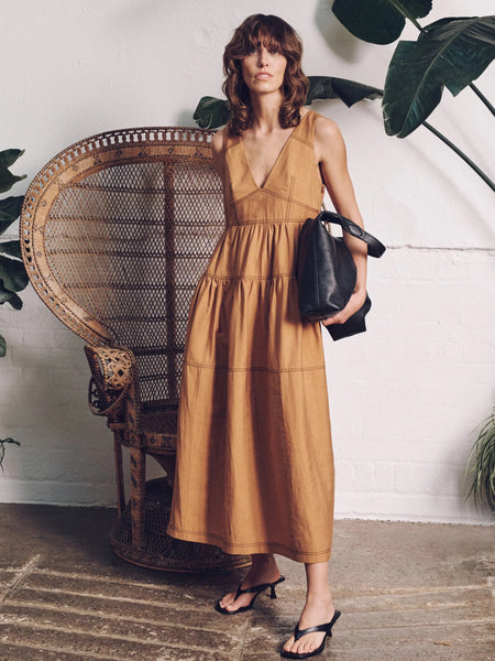 Vivere Polly Sundress - Camel