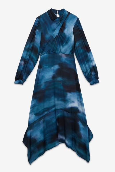 Ottod'Ame Viscose Wrap Dress - Blue