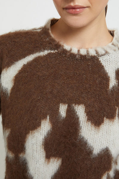 Ottod'Ame Cow Print Wool blend Sweater