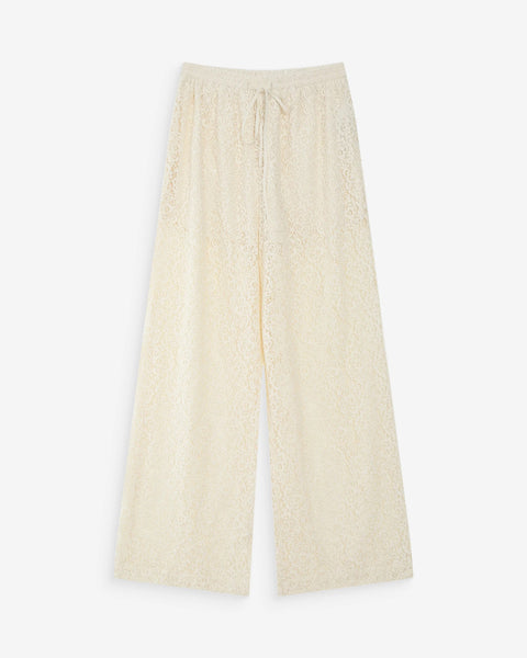 Grace & Mila Vincent Wide-leg Lace Trousers - Ecru