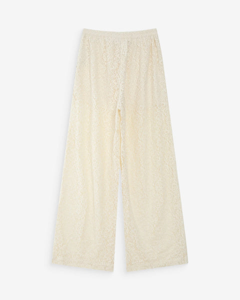 Grace & Mila Vincent Wide-leg Lace Trousers - Ecru