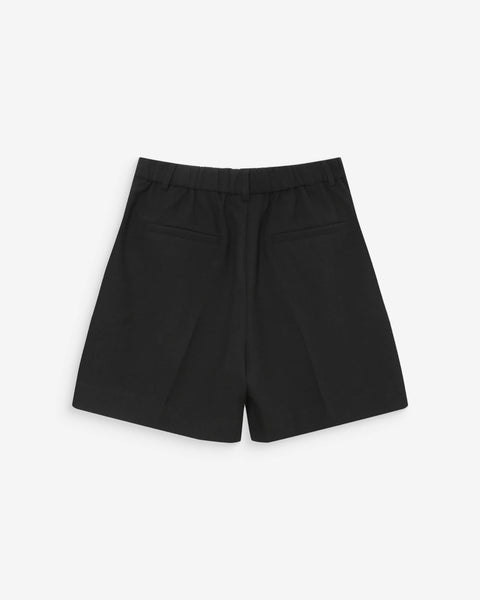 Grace & Mila Vite Straight Pleated Shorts - Black