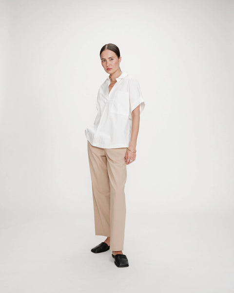 Grace & Mila Versigny Oversized Cotton Shirt - Ivoire