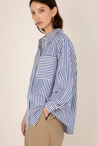 VI.VE.RE Ember Stripe Shirt - Blue