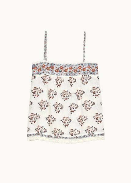 M.A.B.E Apparel Stella Camisole - Ecru / Rust
