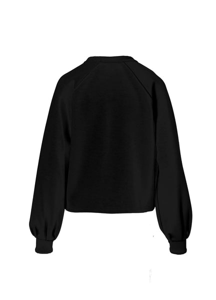 Coster Copenhagen Sweatshirt with Scuba Rose - Black
