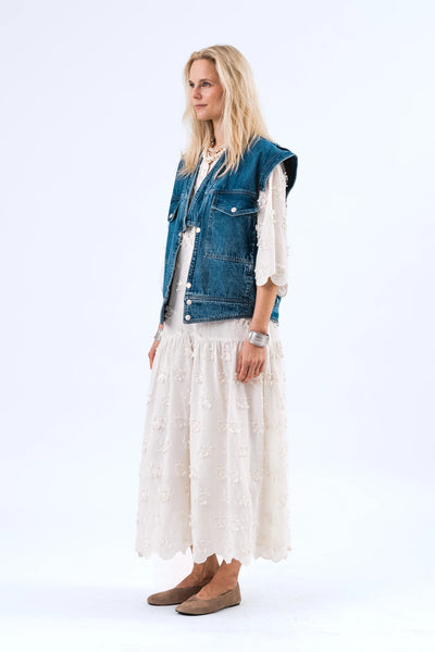 Lollys Laundry SamLL Denim Vest - Blue