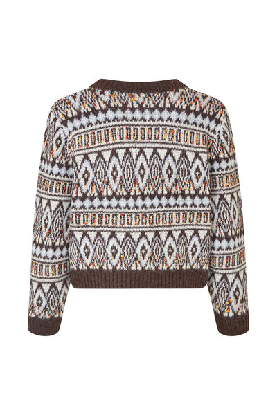 Lollys Laundry SaxoLLKnitted Cardigan - Dark Mokka