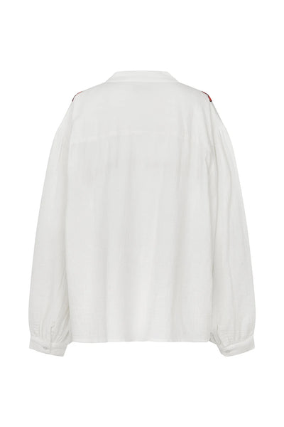 Lollys Laundry ScottieLL Embroidered Blouse - Creme
