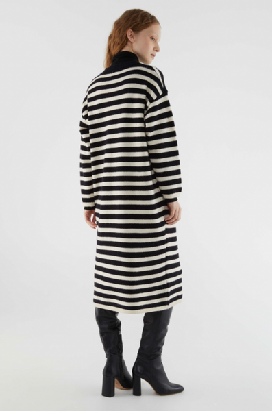 Compania Fantastic Stripe Knitted Dress - Black/White