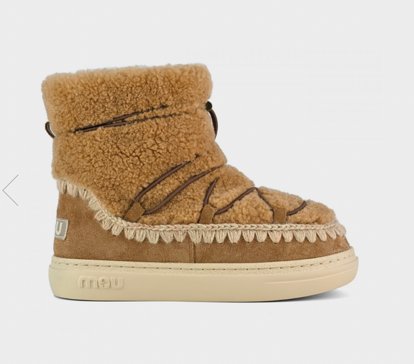 Mou Footwear Eskimo Sneaker Bold Lace Up - Tan