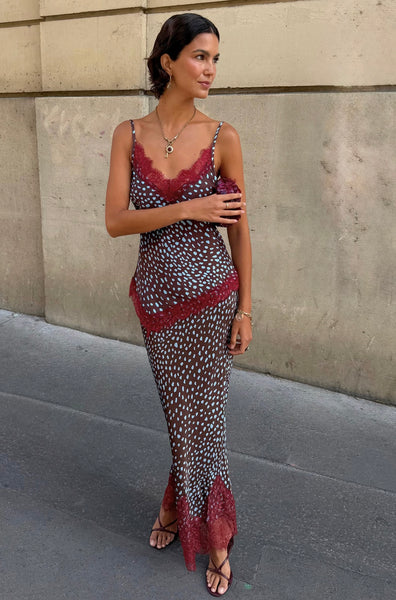 Never Fully Dressed Burgundy Deer Maeva Skirt