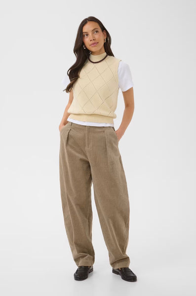 Saint Tropez TadettaSZ Cord Trousers - Weathered Teak