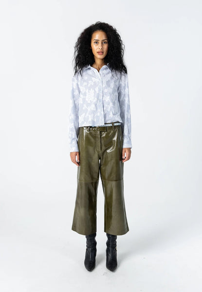 Coster Copenhagen Shirt with Flower Detail - Blue