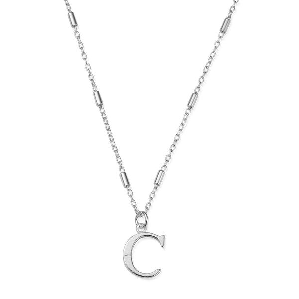 ChloBo Iconic Initial Necklace - Silver 'C'