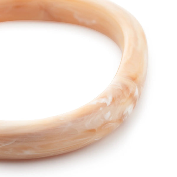 Vanessa Baroni Soft Edge Bangle - Creme Brûlée Marble