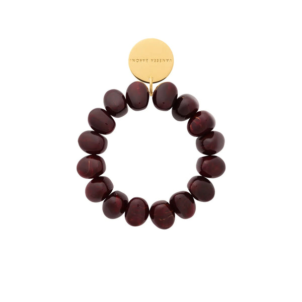Vanessa Baroni Stone Flex Bracelet - Bordeaux Marble
