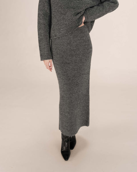 Grace & Mila Toundra Knitted Skirt - Anthracite