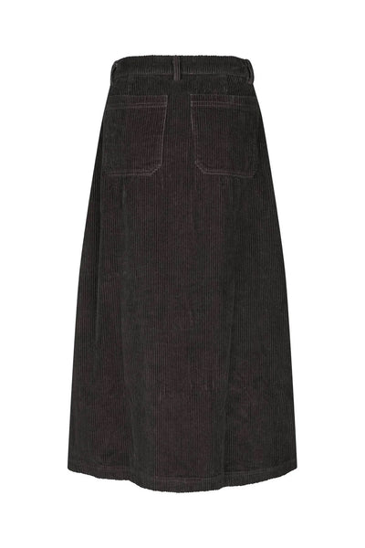 Lollys Laundry UnaLL Maxi Corduroy Skirt - Dark Mocha