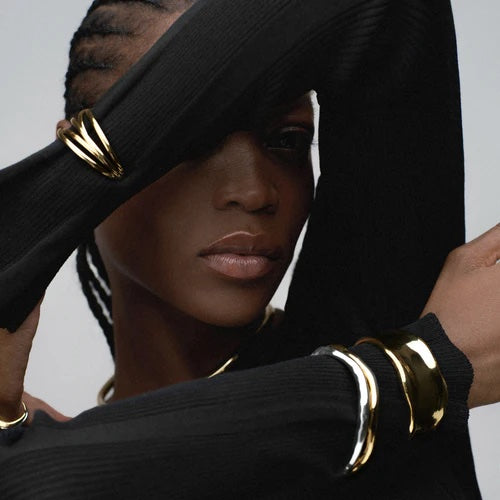 Orelia Jewellery Mixed Plate Open Organic Cuff - Mixed Metal