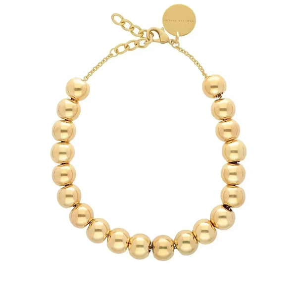 Vanessa Baroni Small Beaded Gold Necklace