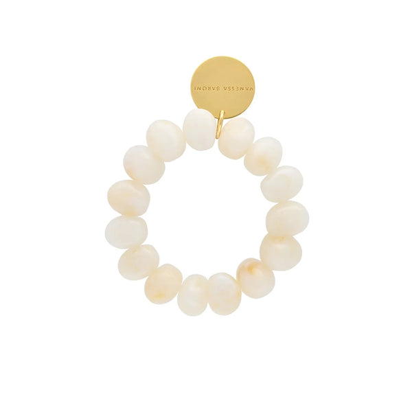 VANESSA BARONI Stone Flex Bracelet - Pearl Marble