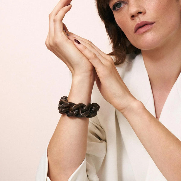 Vanessa Baroni Great Bracelet - Dark Brown Marble