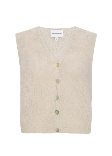 AMERICAN DREAMS Telma Knitted Vest - Beige