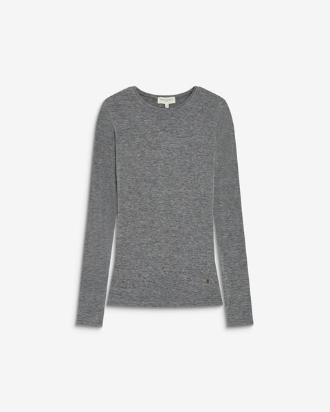 Grace & Mila Alkias Second Skin Long Sleeve Crew Neck Top - Grey