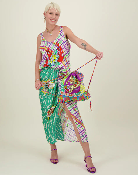 Me369 Luna Tie Front Skirt - Artisan