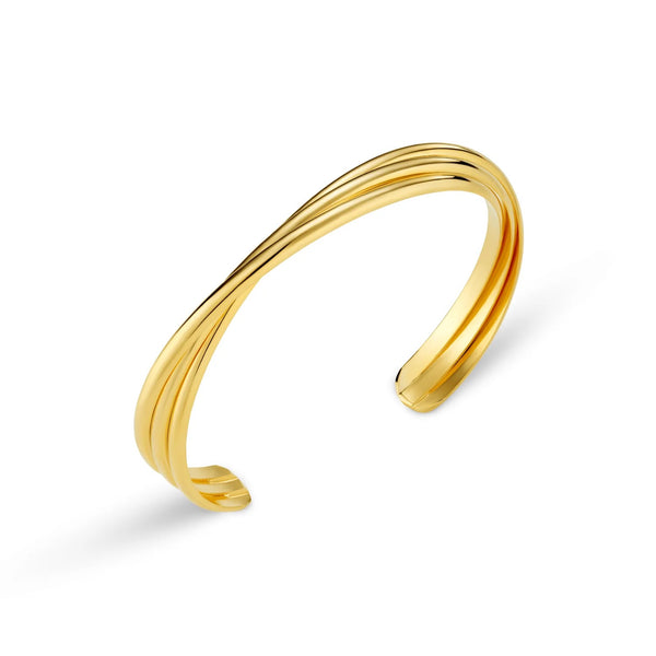 Orelia Jewellery Interlocking Open Bangle - Gold
