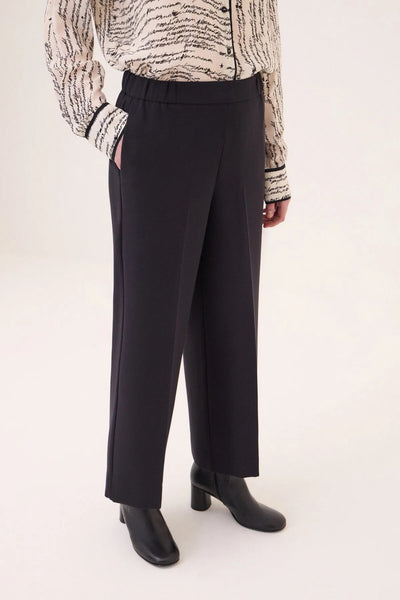 Ottod'Ame Wide Cropped Trousers - Black