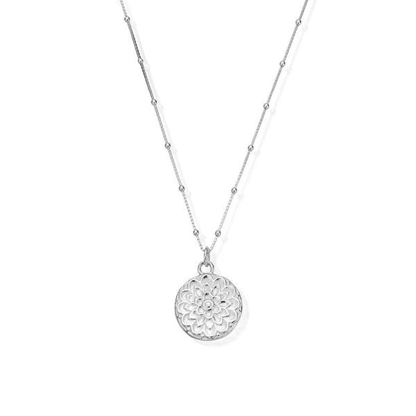 ChloBo Bobble Chain Moonflower Necklace - Silver