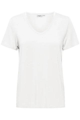 Saint Tropez AdeliaSZ V Neck T-Shirt - White