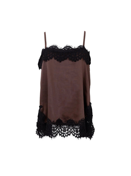Black Colour BCEvie Lace Camisole - Coffee