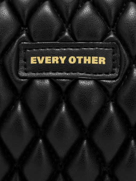 Every Other Quilted Camera Cross Body Bag - Black