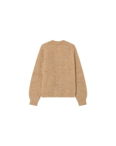 Grace & Mila Panettone V Neck Cardigan - Sable