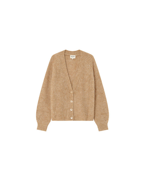 Grace & Mila Panettone V Neck Cardigan - Sable