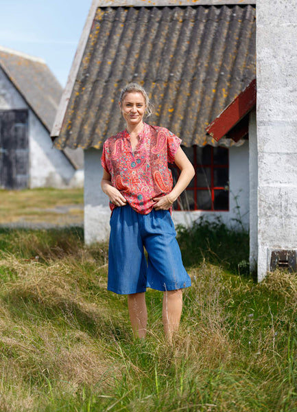 Black Colour BCPueblo Tencel Shorts - Denim Blue