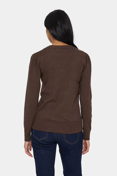 Saint Tropez MilaSZ Pullover - Dark Oak Melange
