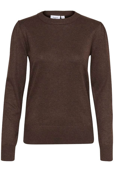 Saint Tropez MilaSZ Pullover - Dark Oak Melange