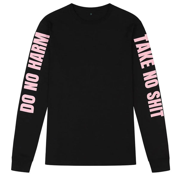 Black & Beech Do No Harm Take No Shit Long Sleeve T-shirt - Black