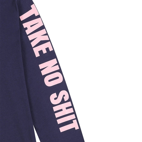 Black & Beech Do No Harm Take No Shit Long Sleeve T-shirt - Navy
