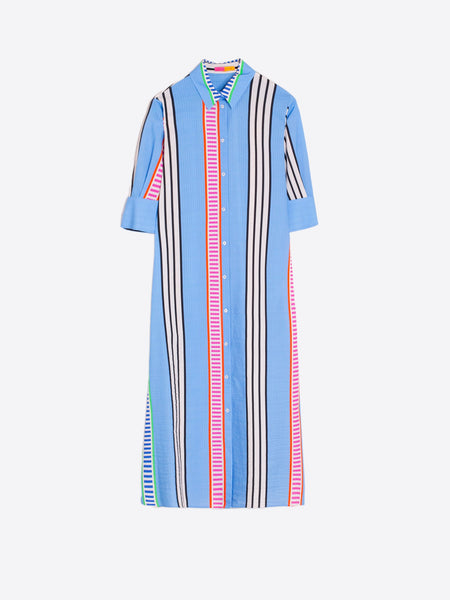 Vilagallo Stripe Izzy Dress - Seersucker