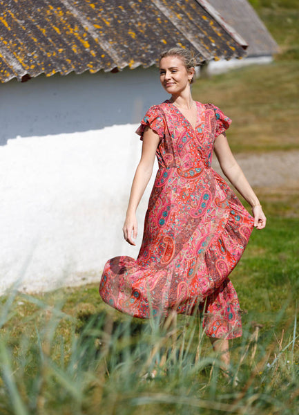 Black Colour BCLuna Flared Wrap Dress - Scarlett Berry