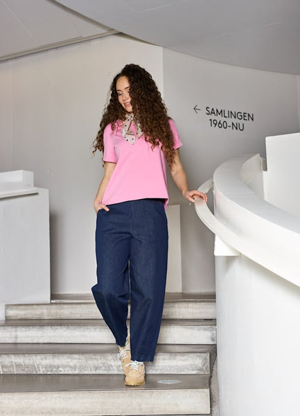 Black Colour BCDenise Barrel Leg Jean - Denim